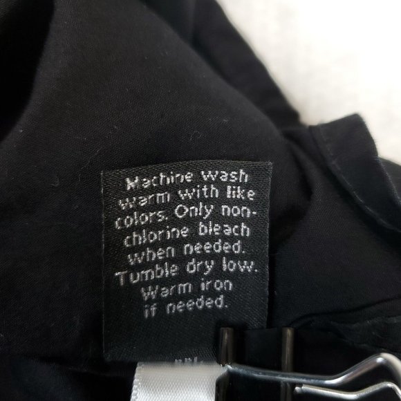 Apt.9 Button Up Shirt Men L Casual Collared Short Sleeve Front Pockets Black - Picture 11 of 12